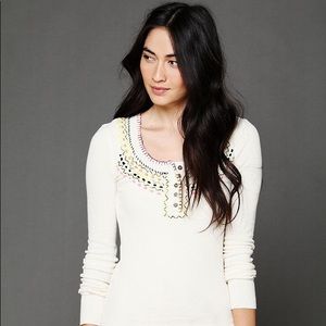 Free People Embroidered Thermal Small